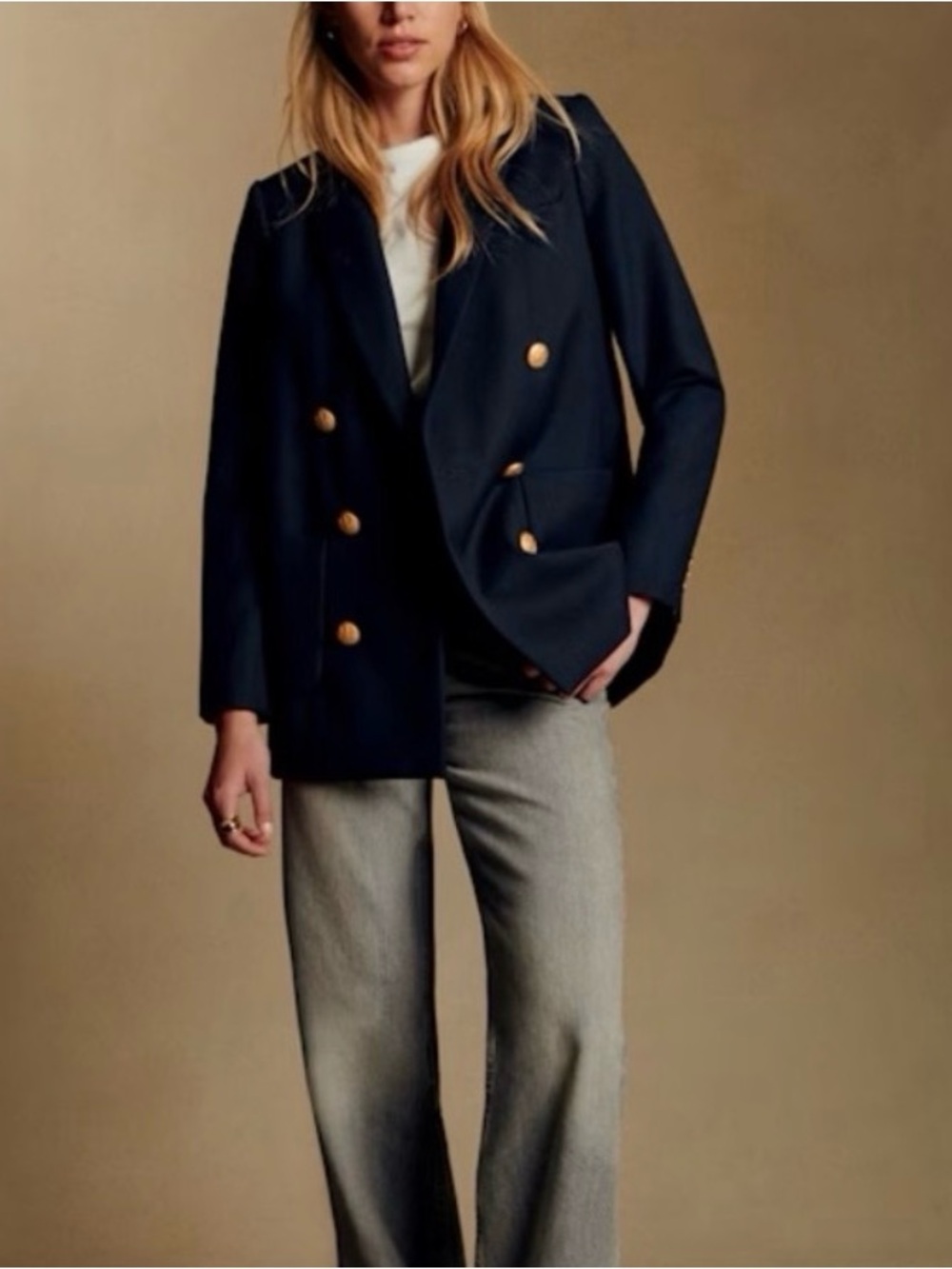 Sezane Michele Blazer in Navy